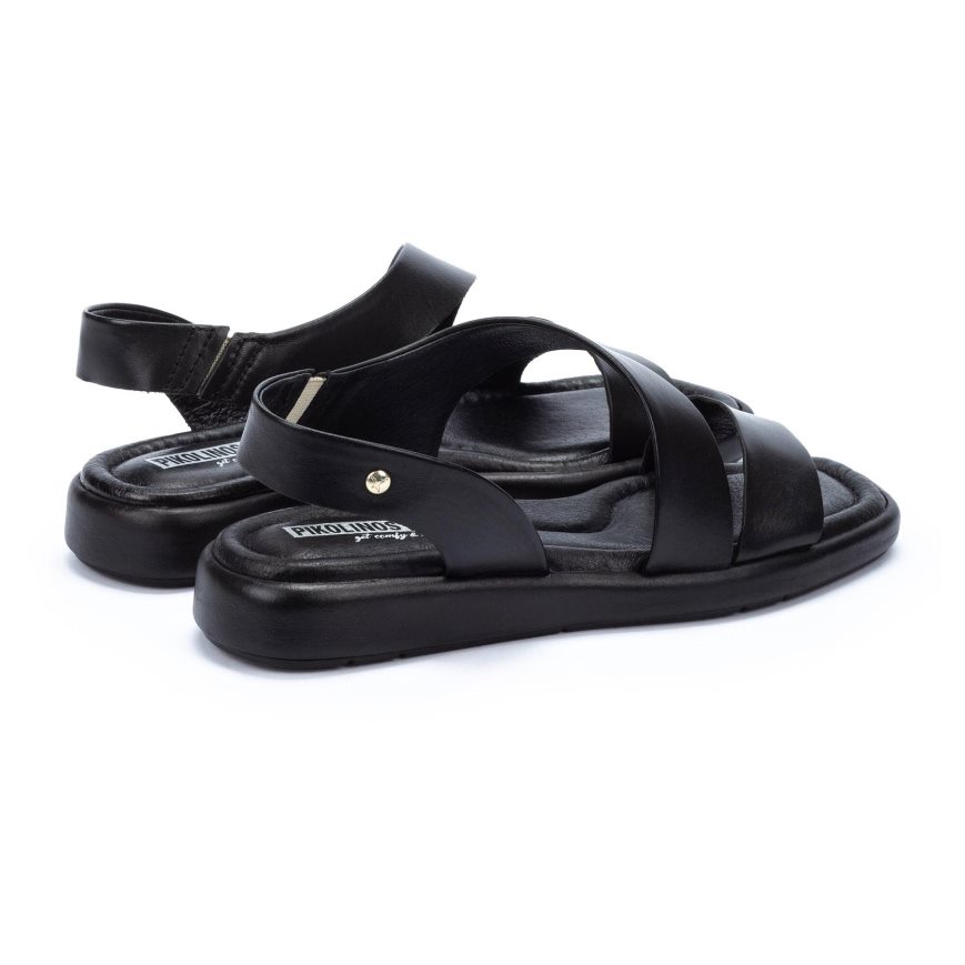 Women's Pikolinos CALELLA Flat Sandals Black | NZ H135Q89